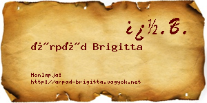 Árpád Brigitta névjegykártya